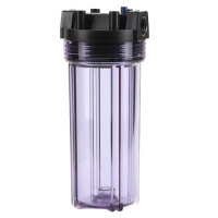 Clear Water Filter Housing for 2.5x10 Replacement Cartridges (1/2" Ports)